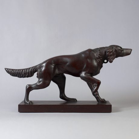 Carved Figure of a Setter Pointing